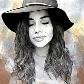 soft smile portrait. Portrait Drawing, Traditional illustration, and Digital Illustration project by Andrea Vea - 03.12.2019