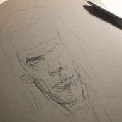 NICK CAVE. Traditional illustration project by Josep Mª Zapata Cano - 03.12.2019