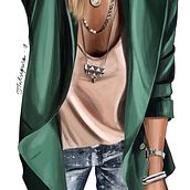 Ilustraciones de ropa. Costume Design, Traditional illustration, and Digital Illustration project by Olga Matsepura - 03.14.2019