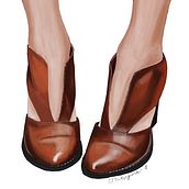 Zapatos entre tiempo. Design, Shoe Design, Traditional illustration, and Digital Illustration project by Olga Matsepura - 03.15.2019