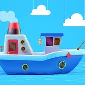 Mi primer barco 3D. 3D, Creativit, and Digital Illustration project by Mario Andres Muñoz Garcia - 03.15.2019