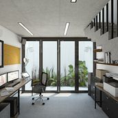 Estudio de Diseño: Infografía arquitectónica en 3D. 3D, Architecture, Interior Architecture, Decoration, Infographics, and 3D Modeling project by Guillermo Barrera - 03.16.2019