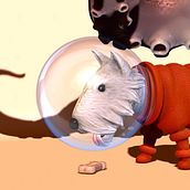 Slupy, El perro optimista.. 3D, Character Design, 3D Character Design, Sculpture, and 3D Modeling project by Sergio Gómez - 03.21.2019