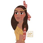 Pocahontas . Ilustrasi tradisional & Ilustrasi Digital proyek oleh Laura Arte - 02.12.2019