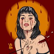 eternal until you break my heart, my feelings broke. Fine Arts, Comic, Concept Art, Drawing, Pencil Drawing, Artistic Drawing, Portrait Drawing, Realistic Drawing, Design, Character Design, Graphic Design, Traditional illustration, Digital Illustration, and Vector Illustration project by Verónica Rodríguez - 03.19.2019