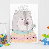 Ilustración de personaje - Oso . Un proyecto de Ilustración tradicional e Ilustración digital de Journal Wish - 01.03.2017