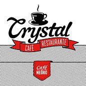 Crystal Bar-Cafetería. Br, ing e Identidade, Design, Design de logotipo e Ilustração vetorial projeto de Carlos M Barcas Aladro - 11.08.2018