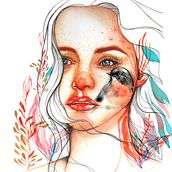 Retrato . Un progetto di Disegno, Disegno artistico, Disegno di ritratti, Illustrazione tradizionale, Illustrazione digitale e Pittura ad acquerello di Luisina Quintero - 22.03.2019