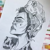 TURBANT. Fine Arts, Sketching, Drawing, Pencil Drawing, Artistic Drawing, Realistic Drawing, and Traditional illustration project by Paula Arranz - 03.22.2019