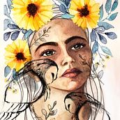 Mi Proyecto del curso: Retrato ilustrado en acuarela. Creativit, Artistic Drawing, Portrait Drawing, and Traditional illustration project by Silvana Arrigoni - 03.23.2019