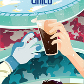 Grafica arte unico fernet branca. Un proyecto de Ilustración digital de Javier Medina - 26.03.2019