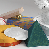 Objetos. Un proyecto de 3D, Diseño gráfico, Dirección de arte y Modelado 3D de Miaggy San - 27.03.2019