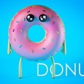 DONUT. 3D Character Design project by jo_gldesign - 03.28.2019