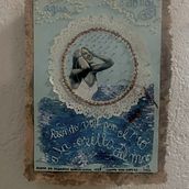 Agua, ¿a donde vas?. Riendo voy por el río, a la orilla del mar... poema de Garcia Lorca, una solo puede ir a donde está destinada a ir.... Un proyecto de Bordado de Irma Avila - 29.03.2019