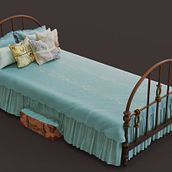 Bed vintage. Un proyecto de 3D de Jose Olmedo - 29.03.2019