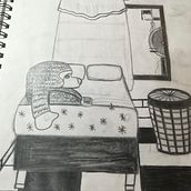 Mi Proyecto del curso: Dibujo para principiantes nivel -1-retrato de mi habitacion.. Un progetto di Disegno a matita di Leonel Sanchez - 31.03.2019