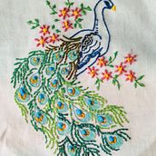 PAVO REAL con diversas puntadas. Embroider project by Edith García Pérez - 04.19.2019