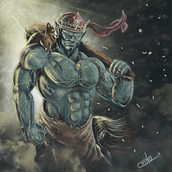 Half Orc - Pintura Digital . % Chino Orozco tarafından hazırlanan Dijital İllüstras, Ve on projesi - 04.02.2019