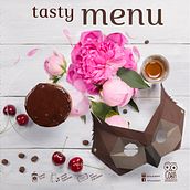 Tasty Menu of Sova cafe-bar. Een project van  Ontwerp, Productontwerp y Grafisch ontwerp van Gulnara Mussatayeva - 05.05.2016