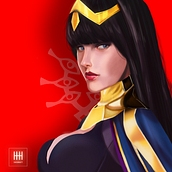Ilustración digital con Procreate: THARJA DARK SHADOW. Portrait Drawing project by Jesús Alejandro Vilchis Venegas - 04.09.2019