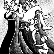 Ilustraciones b/n para relatos 8/12 años. Fundación Pere Tarres. Traditional illustration project by Marta Garcia - 04.10.2019