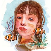 Mi Proyecto del curso: Retrato ilustrado en acuarela. Fine Arts, Portrait Drawing, and Traditional illustration project by Gabriela Rodriguez Espinosa - 04.11.2019