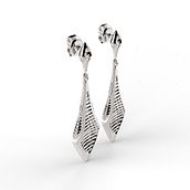 Aretes Modelado en Rhino Gold -Keyshot. Een project van 3D,  Ontwerp, Sieradenontwerp, Productontwerp, Industrieel ontwerp y  3D-modellering van Adan Vite Arreola - 13.04.2019