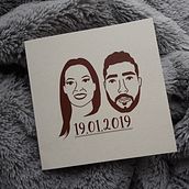 Invitaciones de boda - Retrato icónico. Un progetto di Disegno di ritratti, Design, Graphic design, Illustrazione tradizionale, Illustrazione digitale e Eventi di Mònica Prieto Turró - 16.04.2019