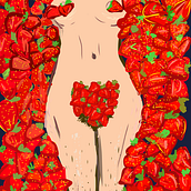 American Fruti. Reinterpretación escena American Beuty. Graphic Design project by María Isabel Casado - 04.17.2019