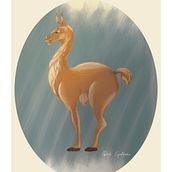 GUANACO. Ilustração digital, Ilustração tradicional, Artes plásticas, Desenho, e Desenho digital projeto de Daniela Galliski - 16.04.2019
