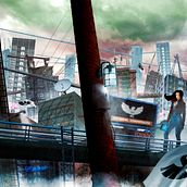 Concept Art: ROOFTOPIA Ein Projekt aus dem Bereich Concept Art, Traditionelle Illustration und Digitale Illustration von Jose Sénder Quintana - 17.04.2019