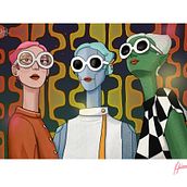 Tres Amigas. Un proyecto de Diseño de personajes e Ilustración tradicional de Helena Valenzuela Widerström - 22.01.2019