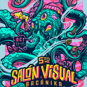 Salón Visual Bacánika . Un proyecto de Escenografía, Ilustración tradicional e Ilustración vectorial de Juan Villamil - 22.04.2019