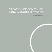 Mi Proyecto del curso: Creación y edición de contenido para Instagram Stories. Creativit project by Ana Rueda Joya - 04.24.2019