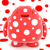 Little monster Yayoi Kusama style. Un projet de 3D , et Conception de personnages de Sergio Casado González - 27.04.2019