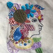 Bordado: con inspiración de Portocarrero. Un proyecto de Bordado de Irma Avila - 28.04.2019