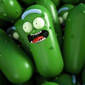 Escultura Digital Pickle Rick. Projekt z dziedziny 3D, Animacje 3D, Animacja postaci, Projektowanie zabawek i  Modelowanie 3D użytkownika Anibal Diaz - 28.04.2019