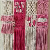 Tapiz de macramé estilo patchwork. Arts, and Crafts project by Malali Martínez Elfau - 04.30.2019