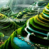 Montañas paradisíacas Ein Projekt aus dem Bereich Concept Art und Digitale Illustration von Jose Sénder Quintana - 30.04.2019
