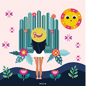 Proyecto ilustración vectorial "Jardines de México". Digital Illustration project by Michel Anaí Patiño Gaona - 04.30.2019