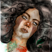 Mi Proyecto del curso: Retrato ilustrado en acuarela. Traditional illustration, and Digital Illustration project by Verónica Pereyra - 12.25.2019