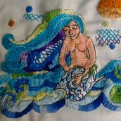 Mi Proyecto del curso: Técnicas de bordado: ilustrando con hilo y aguja.  project by Imelda Montiel - 05.07.2019
