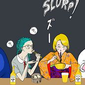 Mural para restaurante. Un projet de Beaux Arts, Illustration traditionnelle et Illustration numérique de Natalia Robledo - 30.09.2016