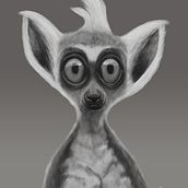 Lemur - Digital Drawing Ein Projekt aus dem Bereich Digitale Illustration von Carlos Arriaga - 28.11.2018