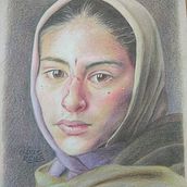 Mi Proyecto del curso:  Retrato realista con lápices de colores. Een project van  Beeldende kunst,  Artistieke tekening y Traditionele illustratie van José Manuel Romero Santos - 13.05.2019