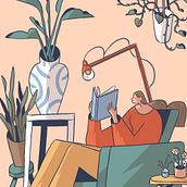 Surrounded by plants. Traditional illustration project by Luna Pan - 05.14.2019