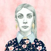 Mi Proyecto del curso: Retrato con lápiz, técnicas de color y Photoshop. Drawing, Pencil Drawing, Artistic Drawing, Portrait Drawing, and Pattern Design project by Maidee Triviño - 05.15.2019