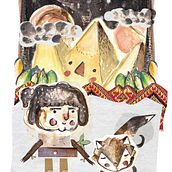 Taycha, la niña que despertó del sueño largo. Collage, Traditional illustration, and Watercolor Painting project by Nacho Martinez Pithod - 05.15.2019