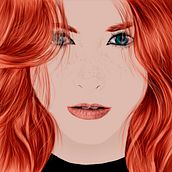 Redhead. Desenho, Desenho artístico, Desenho de retrato, Desenho realista, Ilustração tradicional, Ilustração digital e Ilustração vetorial projeto de Aitor Ruiz de Gordejuela Ruiz - 17.05.2019