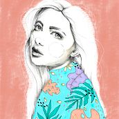 Mi Proyecto del curso: Retrato con lápiz, técnicas de color y Photoshop. Un progetto di Street Art, Bozzetti, Disegno, Design e Illustrazione tradizionale di Ana Patané - 24.05.2019